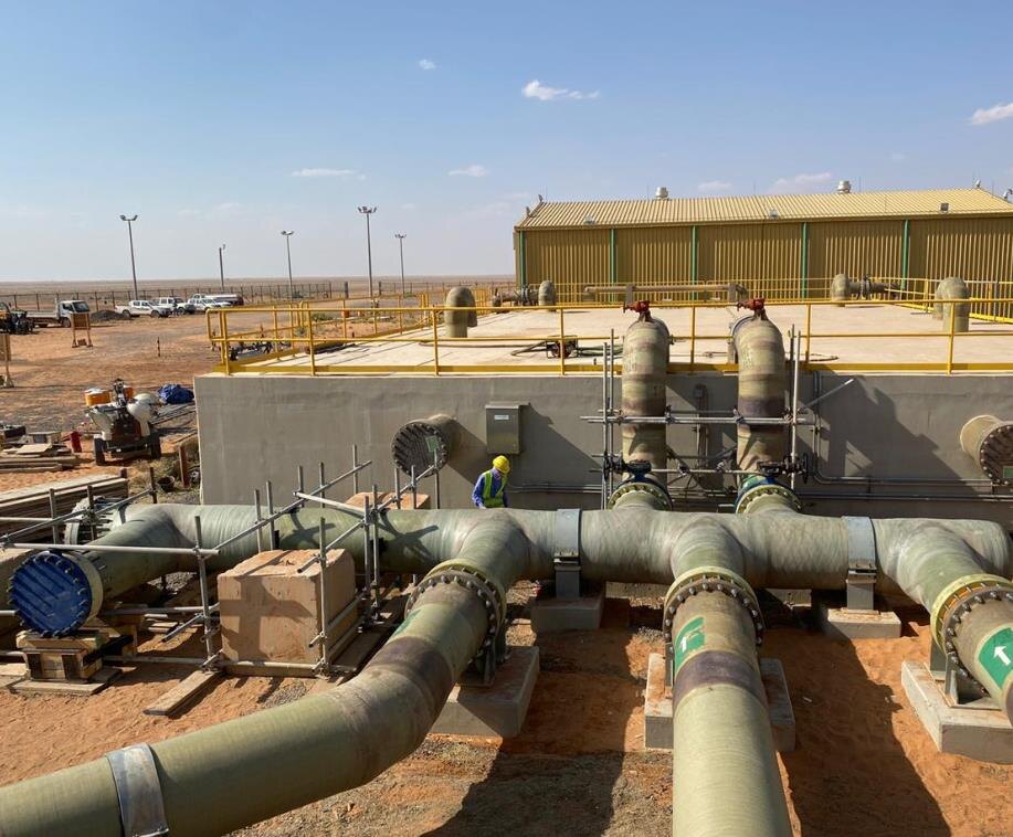 Water treatment plant pipework and equipment installation